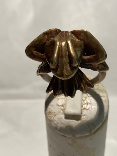 Bague grenouille bronze - grenouille, en