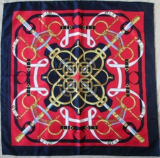 -Authentique Foulard   carré HERMÈS  " EPERON D'OR " 100% soie  TBEG  vintage