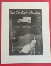 Pub de Presse: Automobile Une DE DION-BOUTON Le Rêve  illustration NAURAC 1924