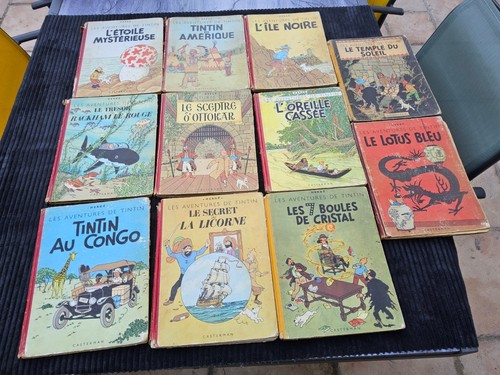 Tintin lot 11 albums - tintin,
