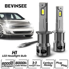 BEVINSEE Canbus H1 Ampoules de Phares LED Kit de Remplacement 70W 12000LM 6000K