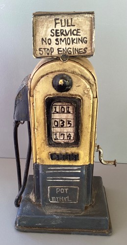 Jouet ancien tôle pompe - en, tôle,