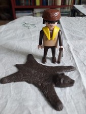 PLAYMOBIL Western Vintage 1974 et 1993 - Trappeur, fusil et peau d'ours 