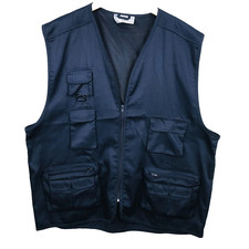 Sotto Zero Gilet Chasse Homme 2XL Bleu Multi-Poches Zippé Doublure Mesh Travail