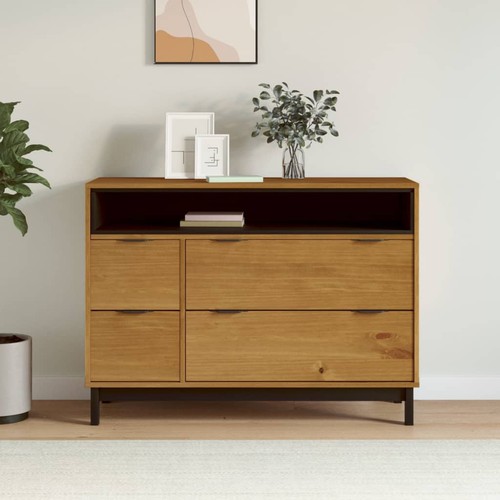 Commode flam 110x40x80 bois - 110x40x80, cm