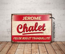Plaque métal vintage Chalet