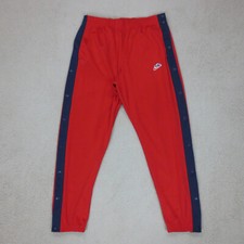 Jogging Nike Heritage Retro Logo XL Rouge Liseré Skate Hip Hop Snap Button