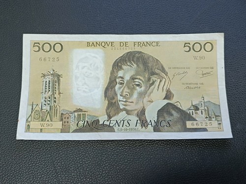 Billet 500 francs pascal - billet,