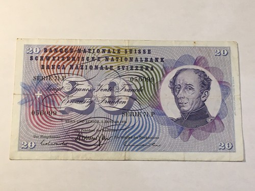 Billet suisse francs 1970 - 20,