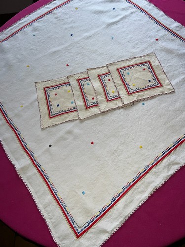 Ancienne nappe thé - ancienne, à