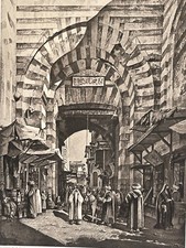 Gravure orientaliste peintre