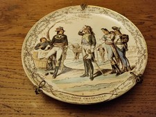 Ancienne Assiette Faïence - Creil & Montereau - 21 cm