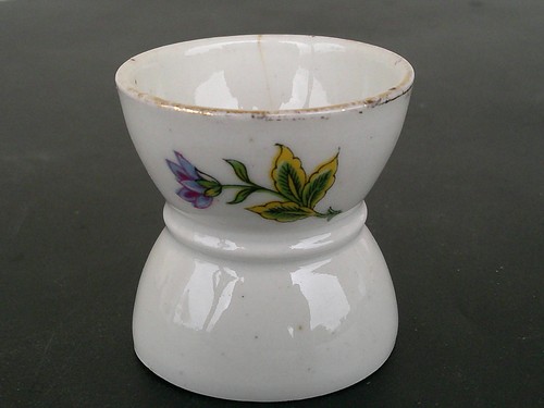 Coquetier diabolo decor fleuri - coquetier,