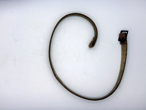 Jugulaire cuir brun casque - cuir,