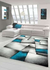 Salon Designer Tapis contemporain Tapis poils avec diamants contour coupe motif