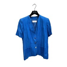 Yves Saint Laurent  Vintage Blue Short Sleeves Jacket  Size M