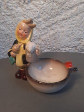 PUBLICITAIRE BIERE HB CENDRIER FIGURINE PORCELAINE HUMMEL GOEBEL Plaque Émaillée
