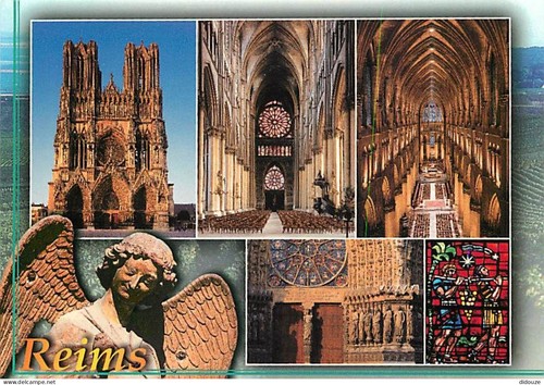 Carte postale reims - -,