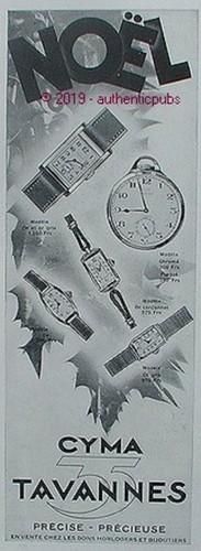 Publicite cyma montre - publicite,