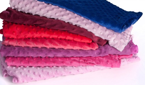 Minkee tissu fossette points - fossette,