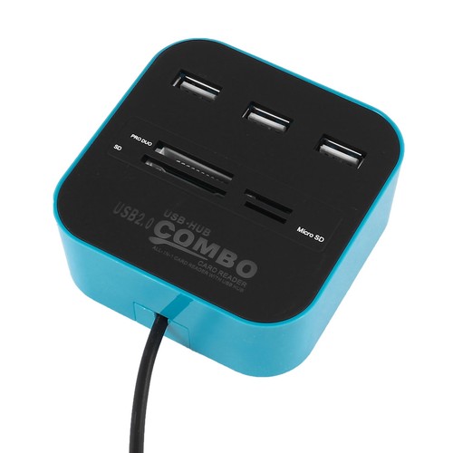 Blue hub usb2 3ports - blue,