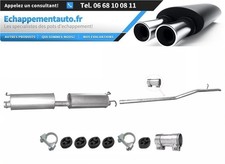 Échappement Ford Transit 2.4 D 2000-06 LWB échappement milieu + tube arrière kit