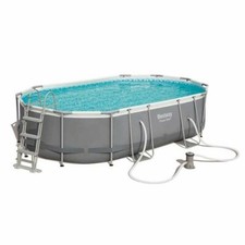Piscine BESTWAY Hors Sol Ovale Avec Cadre + Pompe CM 488X305X107 COD.13285