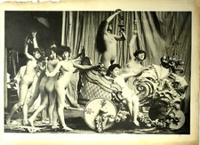 Nus artistiques.Erotisme.Le Char de Vénus. Héliogravure Ca 1900 Art Nouveau