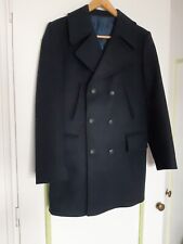 caban homme Noir  en drap de laine Marque Breuil Magné 