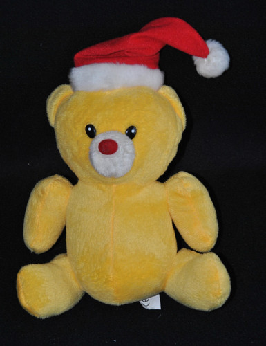 Peluche doudou ours jaune