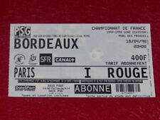 [COLLECTION SPORT FOOTBALL] TICKET PSG / BORDEAUX 18 AVRIL 1998 Champ.France