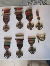 GROS  LOT CROIX DE  GUERRE 1914 1918 REDUCTIONS RUBANS RAPPEL