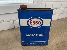 Esso Bidon D’huile En Métal Vide 2L 