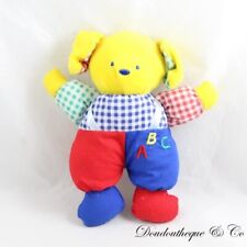Peluche chien SIMPSON TRADING Abc bleu carreaux grelot 22 cm (CEMO)