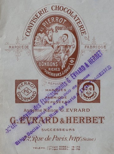 Traite facture 1924 - , confiserie