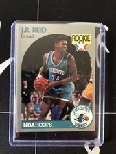 057 J.R. REID ROOKIE CHARLOTTE HORNETS CARD CARTE  NBA HOOPS 1990 Paris LNB