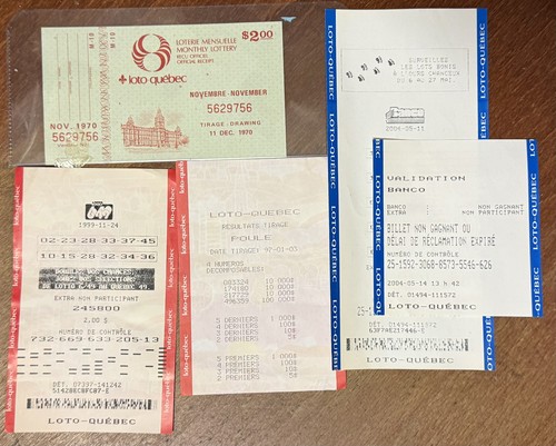 Lot tickets loto quebec - lot,