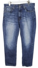 Jeans Levi's 511 Pour Homme W36/L30 Whiskers Slim Fit Foncé En Denim Usé Zip Fly