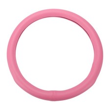 Housse De Volant Volant Avant Pour Véhicule Cuir De Forme Ronde Durable Rose