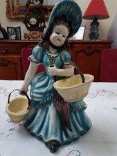   ANCIENNE POUPEE EN PLATRE VINTAGE 1910 MAGNIFIQUE COULEURS 