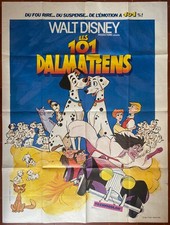 Affiche LES 101 DALMATIENS 101 Chambre d'Enfant WALT DISNEY Auto 120x160cm 1973