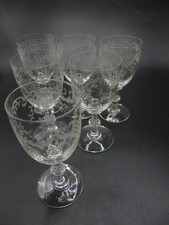6 VERRES A PIED A PORTO EN CRISTAL GRAVE DE SAINT LOUIS MODELE TALMA NO BACCARAT
