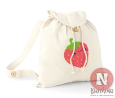 Fraise Coton Sac à Dos Plage Vacances École Collège Vacance Biologique Jour Sac