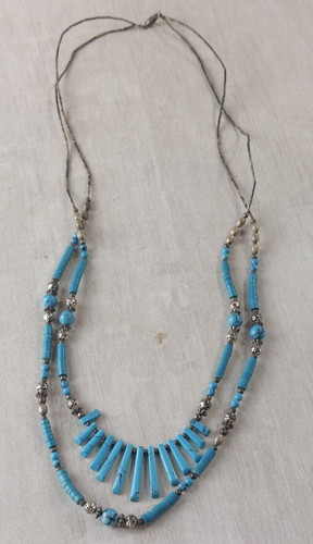 Beau collier double style - collier, double,