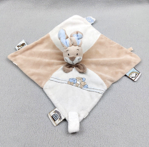 Doudou plat lapin - , bleu