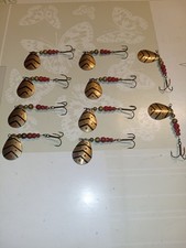 Lot De 10 Cuillères Ancienne vintage fishing antique no devon Très Bel État 