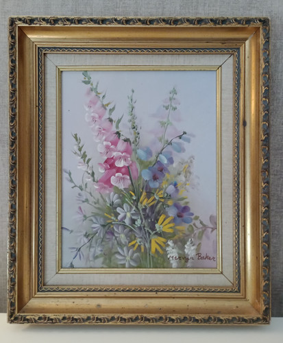 Tableau fleurs signé mernyn - fleurs,