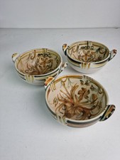 3 Bols, oreilles, faience, Quimper, Keraluc, modele renaissance, Joseph Le Corre