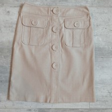 Jupe courte en coton beige