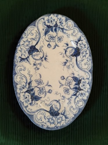 Plat oval flora creil - plat,